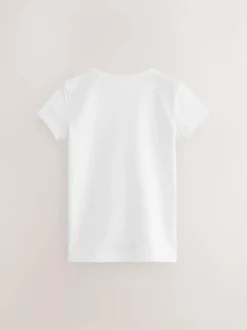 White 2 Pack 100% Cotton Gym School T-Shirts (3-16yrs)