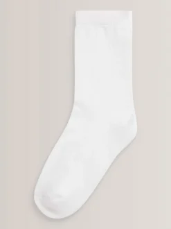 White 5 Pack Cotton Rich Cushioned Sole Ankle Socks