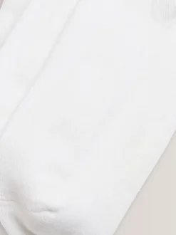 White 5 Pack Cotton Rich Cushioned Sole Ankle Socks