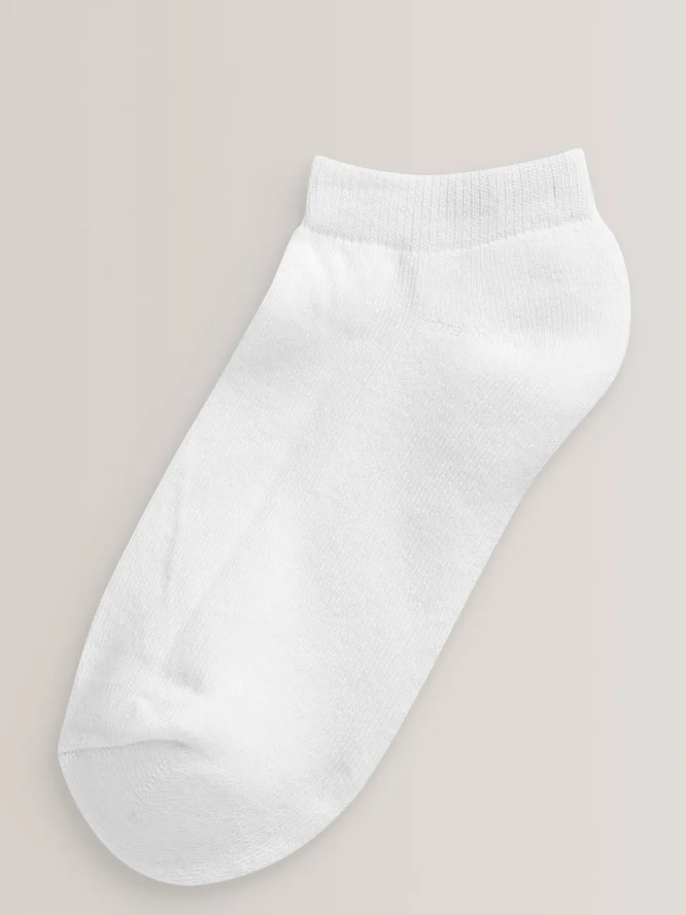 White 5 Pack Cotton Rich Cushioned Sole Trainer Socks