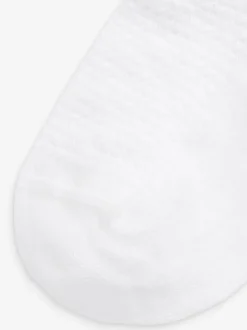 White 5 Pack Cotton Rich Ruffle Trainer Socks
