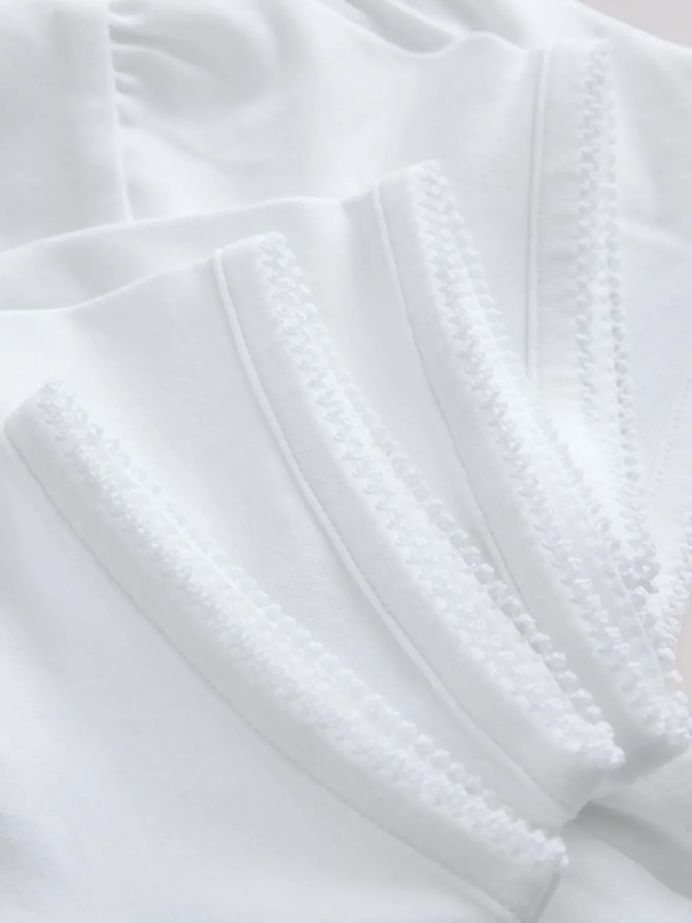 White 5 Pack Cotton Stretch Frill Collar School Polo Tops (3-16yrs)