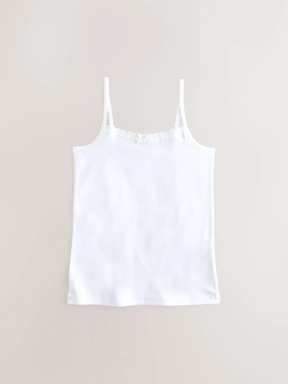 White 5 Pack Elastic Strappy Cami Vests (1.5-16yrs)