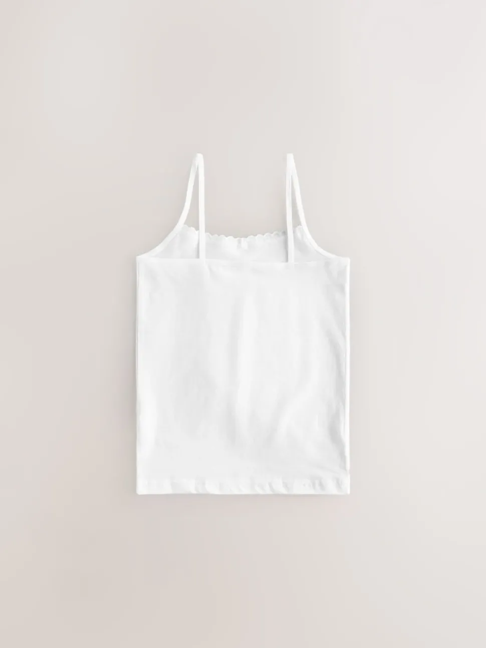 White 10 Pack Elastic Strappy Cami Vests (1.5-16yrs)