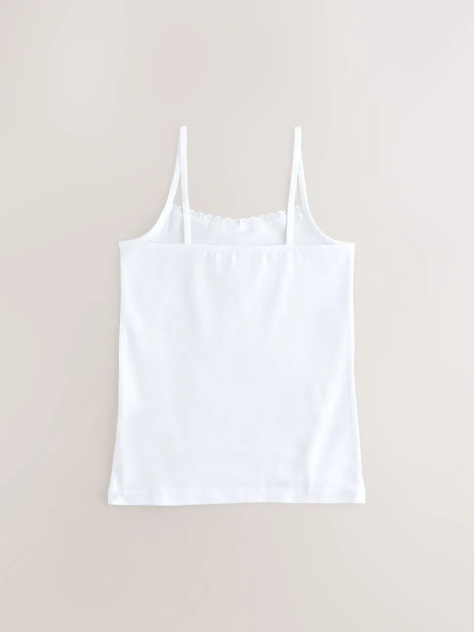 White 3 Pack Elastic Strappy Cami Vests (1.5-16yrs)