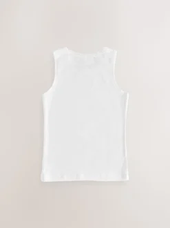 White 3 Pack Lace Trim Vest (1.5-16yrs)