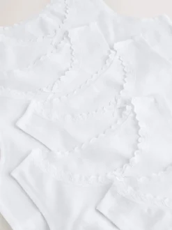 White 5 Pack Lace Trim Vest (1.5-16yrs)