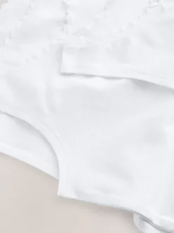 White 5 Pack Lace Trim Vest (1.5-16yrs)