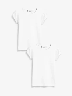 White 2 Pack Puff Sleeve T-Shirts (3-16yrs)