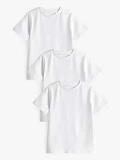 White 3 Pack T-Shirts (3-16yrs)