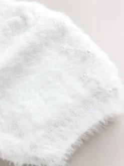 White Pearl Fluffy Occasion Shrug (3-16yrs)
