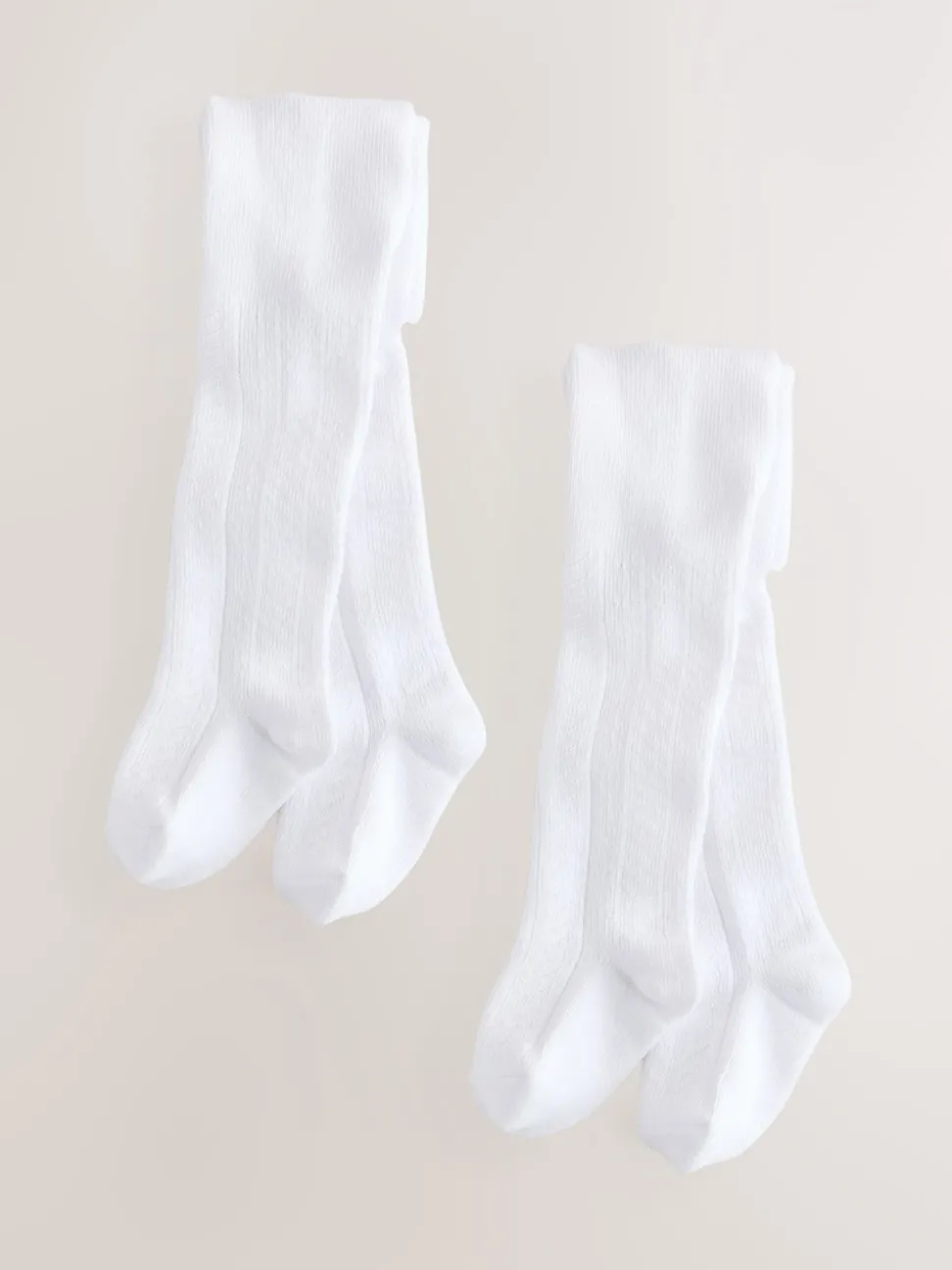 White Pelerine Baby Tights 2 Pack (0mths-2yrs)