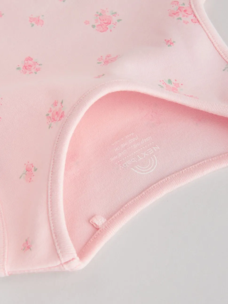 White/Pink 5 Pack Vest Baby Bodysuits