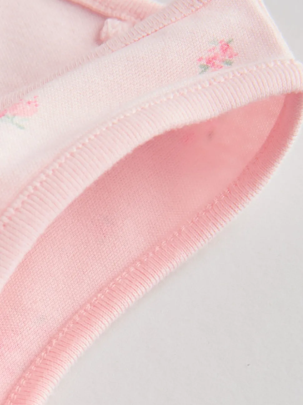 White/Pink 5 Pack Vest Baby Bodysuits