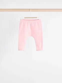 White/Pink Baby Leggings 4 Pack (0mths-2yrs)