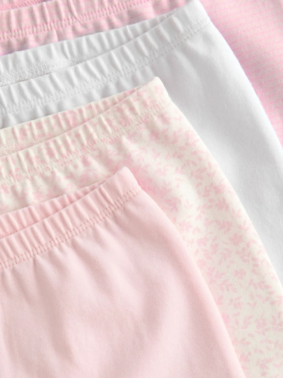 White/Pink Baby Leggings 4 Pack (0mths-2yrs)