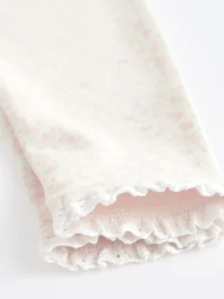 White/Pink Baby Leggings 4 Pack (0mths-2yrs)