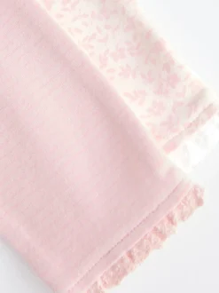 White/Pink Baby Leggings 4 Pack (0mths-2yrs)