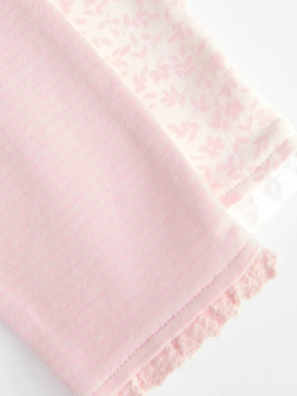 White/Pink Baby Leggings 4 Pack (0mths-2yrs)
