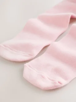 White/Pink Ditsy Baby Bloomer Rompers Set 2 Piece with Tights (0mths-3yrs)