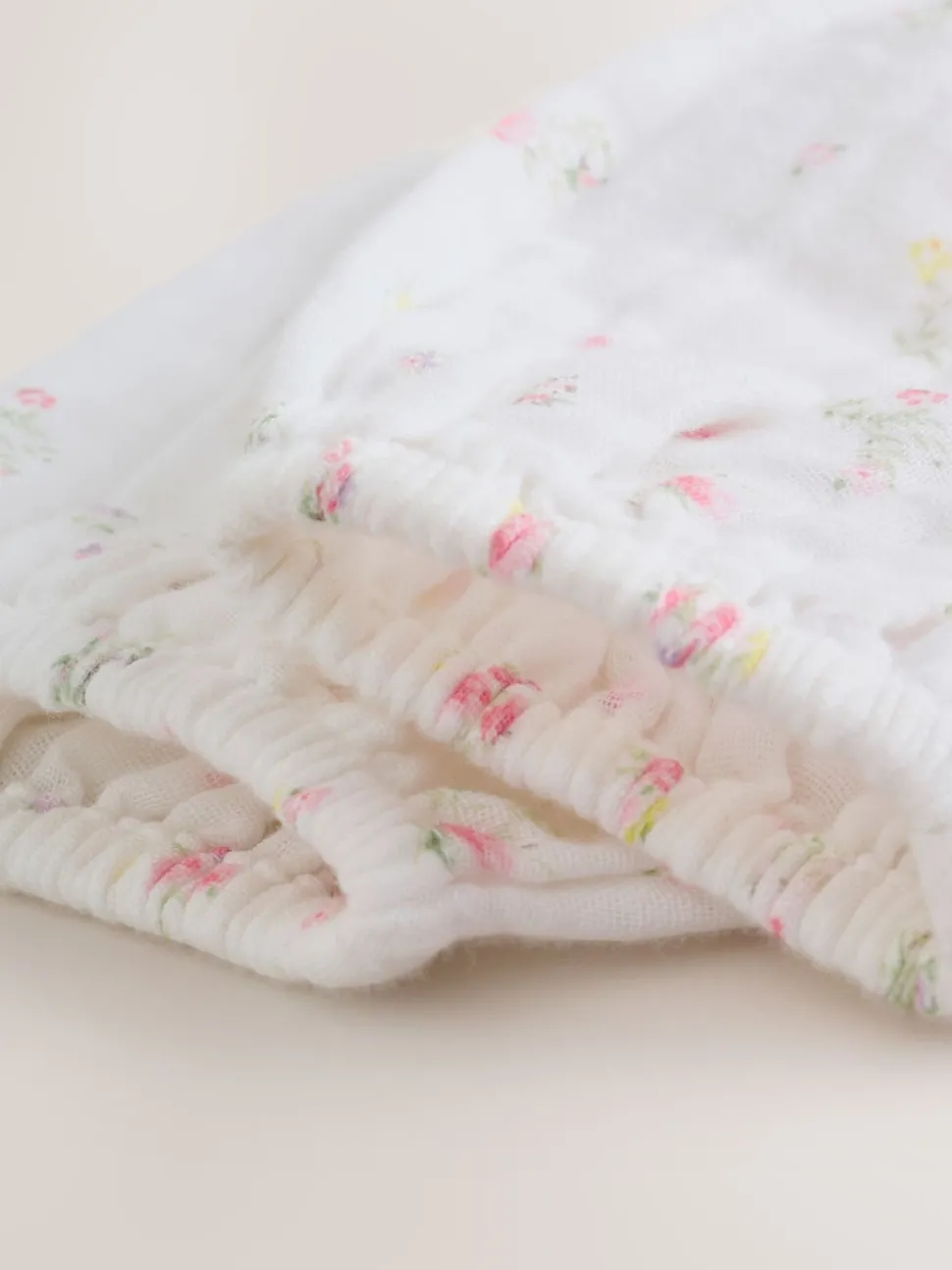 White/Pink Ditsy Baby Bloomer Rompers Set 2 Piece with Tights (0mths-3yrs)