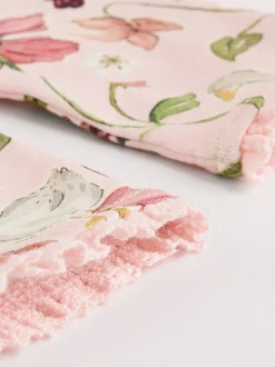White/Pink/Bunny/Floral Baby Long Sleeve Top and Leggings Set (0mths-2yrs)