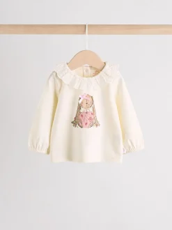 White/Pink/Bunny/Floral Baby Long Sleeve Top and Leggings Set (0mths-2yrs)