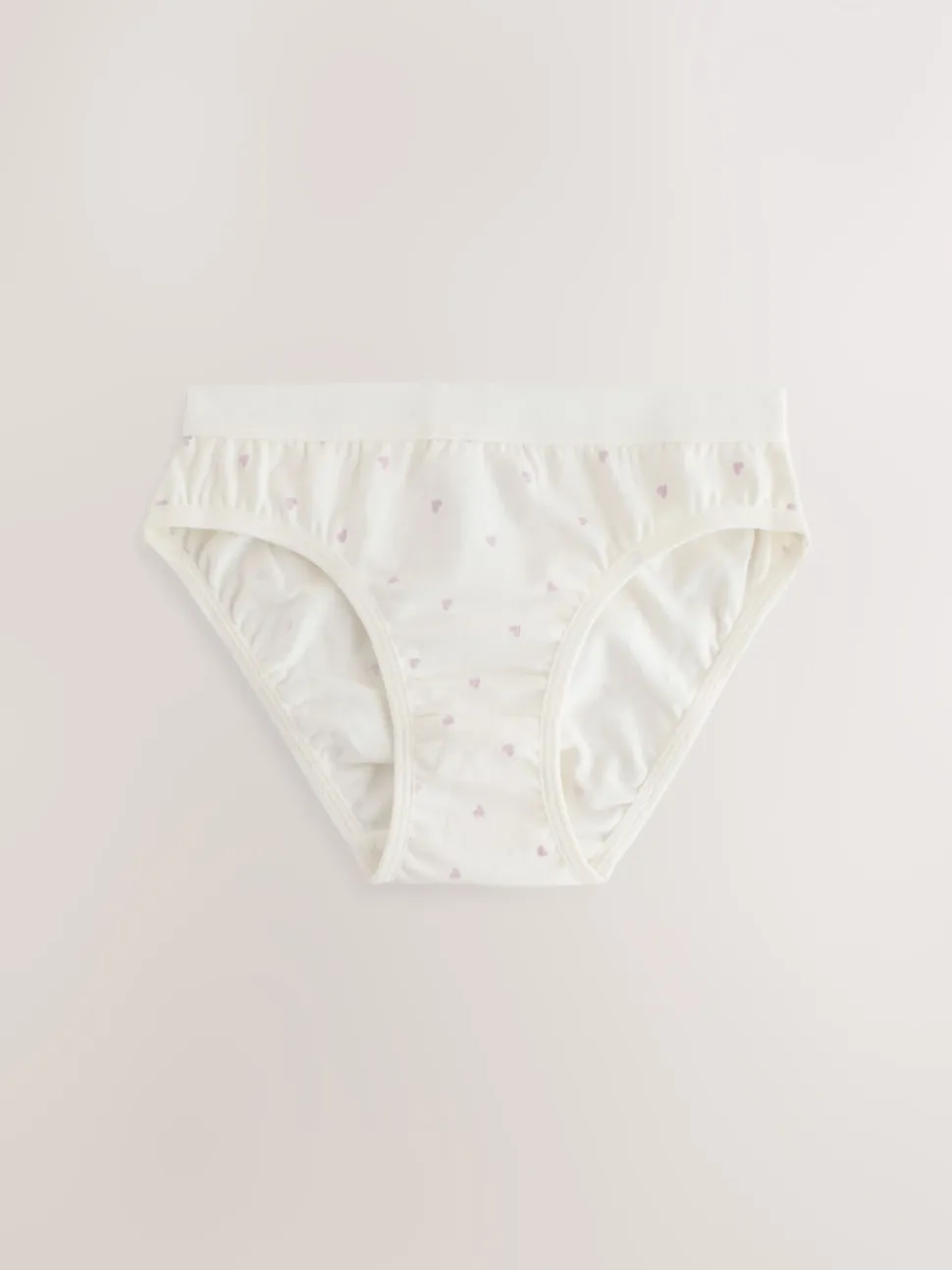 White/Pink ditsy print bikini brief 5 pack (5-16yrs)