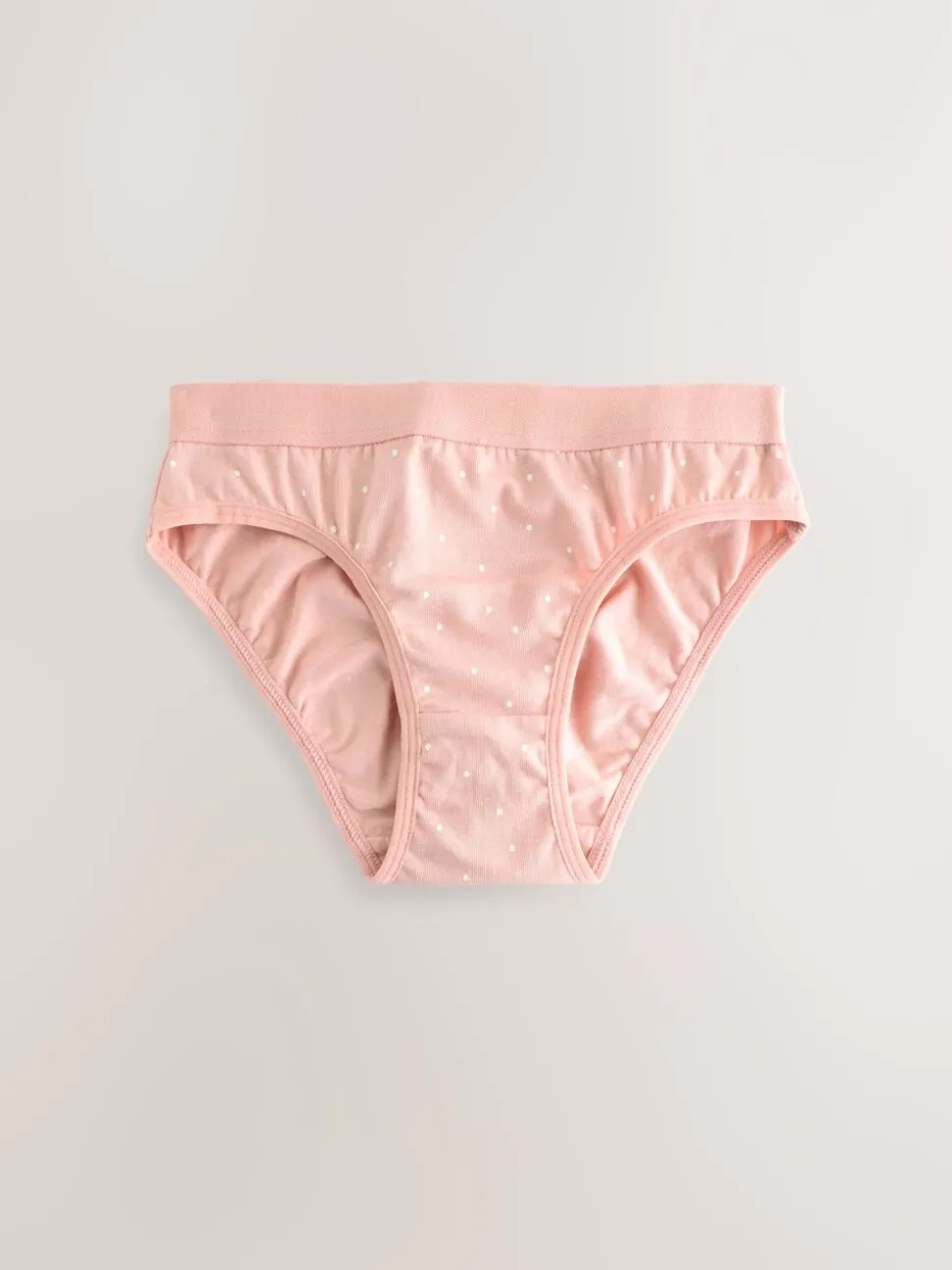 White/Pink ditsy print bikini brief 5 pack (5-16yrs)