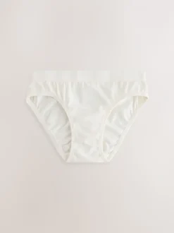 White/Pink ditsy print bikini brief 5 pack (5-16yrs)