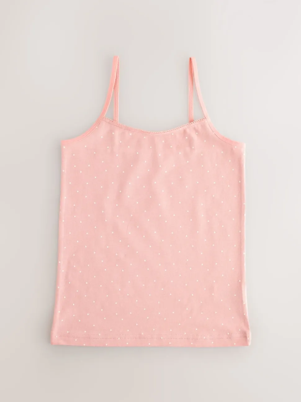 White/Pink Ditsy Printed Strappy Cami Vests 3 Pack (1.5-16yrs)