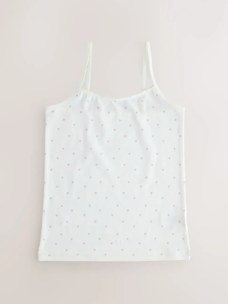 White/Pink Ditsy Printed Strappy Cami Vests 3 Pack (1.5-16yrs)