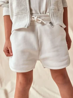 White Plain Jersey Shorts (3-16yrs)