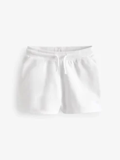 White Plain Jersey Shorts (3-16yrs)