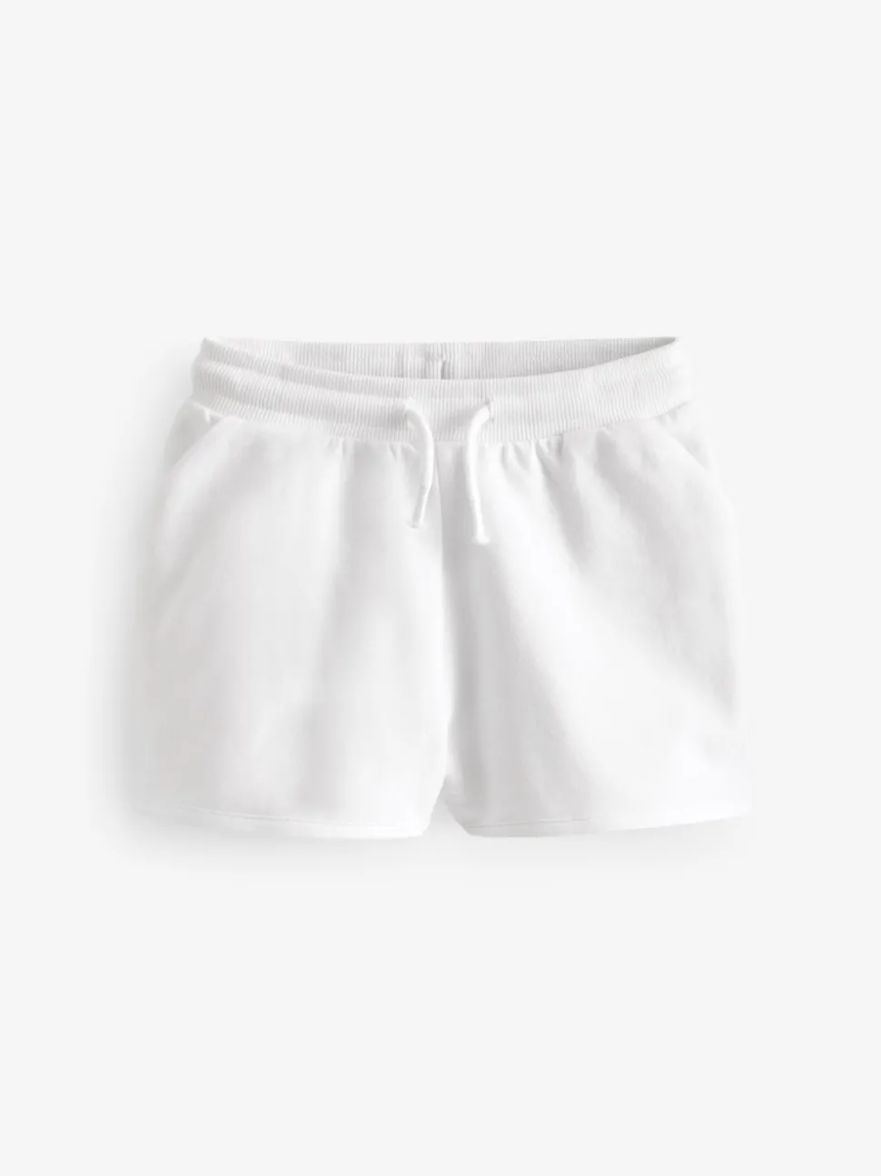 White Plain Jersey Shorts (3-16yrs)
