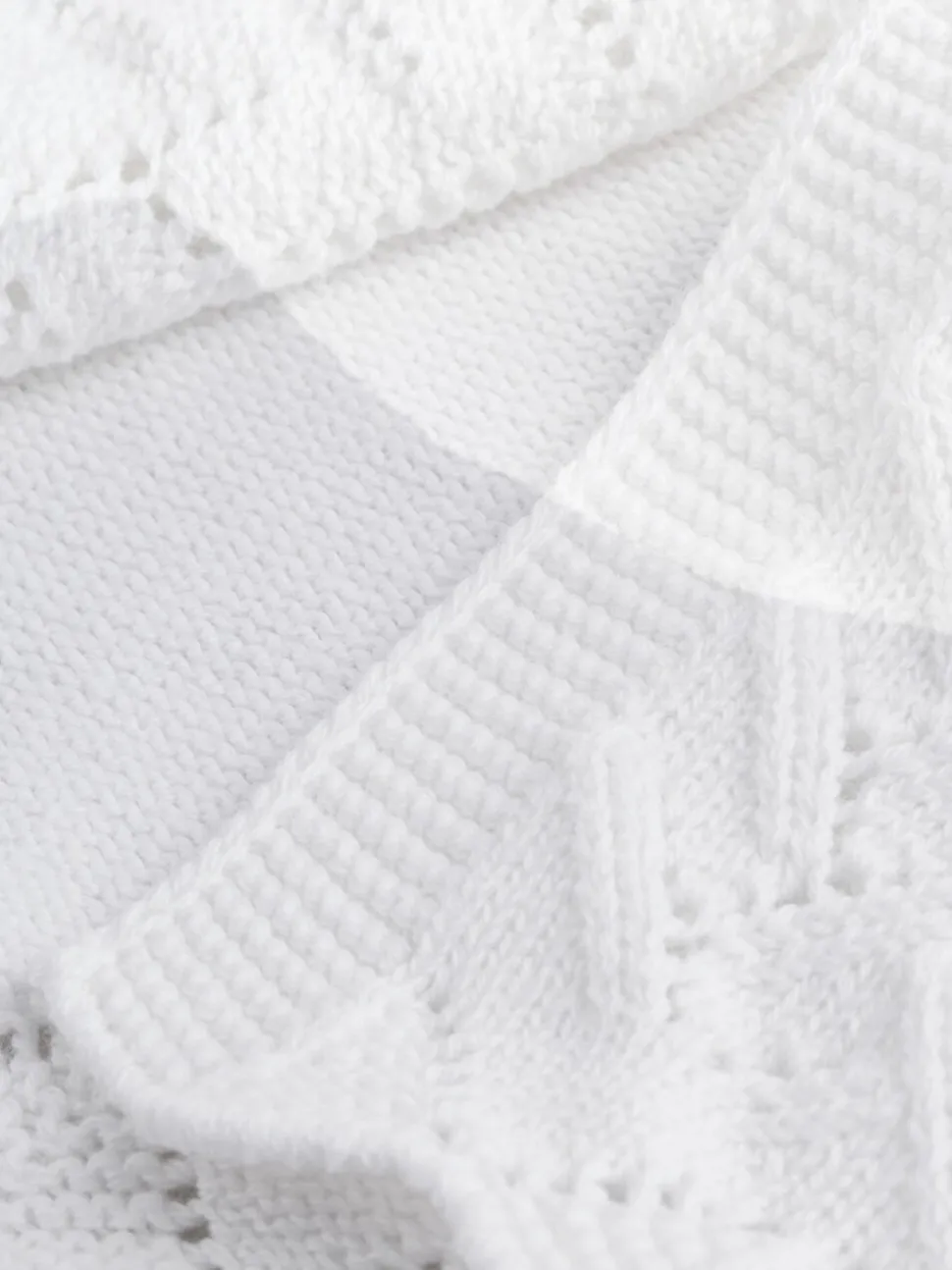 White Pointelle Knitted Baby Cardigan (0mths-2yrs)