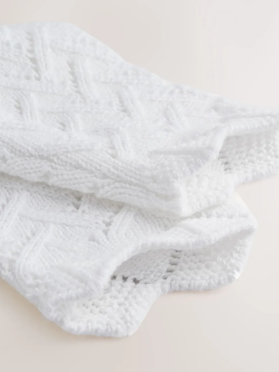 White Pointelle Knitted Baby Cardigan (0mths-2yrs)