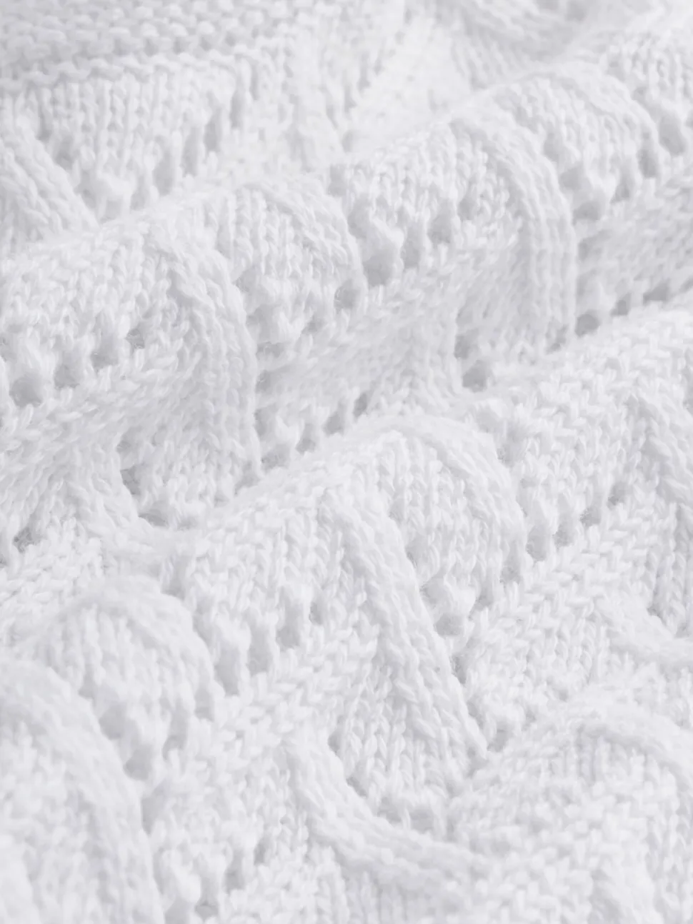 White Pointelle Knitted Baby Cardigan (0mths-2yrs)