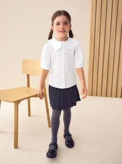 White Premium Cotton Rich Frill Collar School Blouse (3-14yrs)