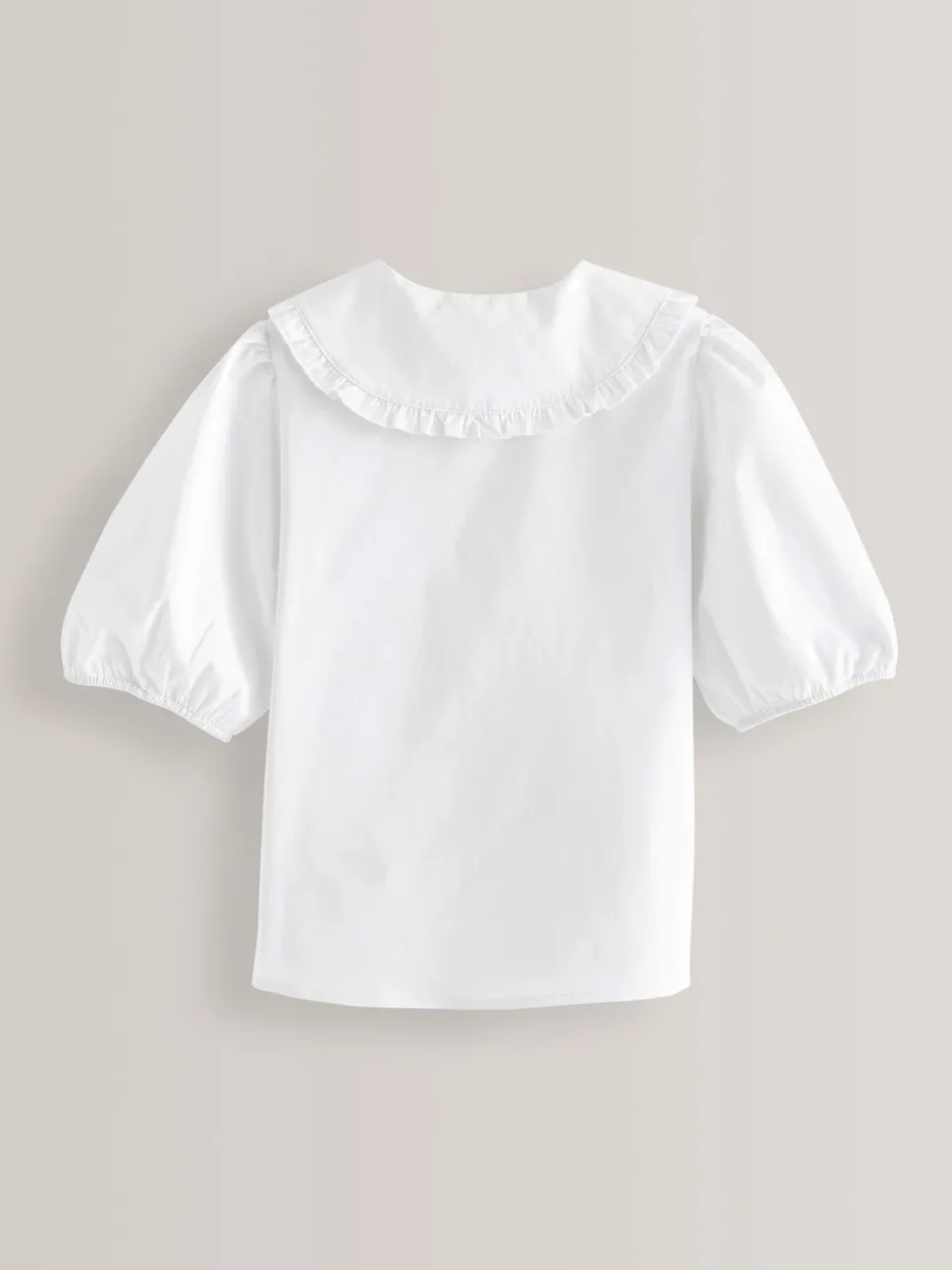 White Premium Cotton Rich Frill Collar School Blouse (3-14yrs)