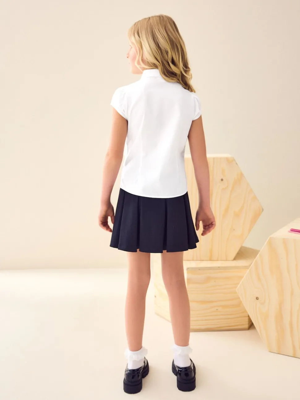 White Puff Sleeve School Blouse (3-16yrs)