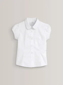 White Puff Sleeve School Blouse (3-16yrs)