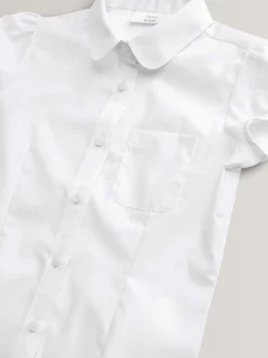 White Puff Sleeve School Blouse (3-16yrs)