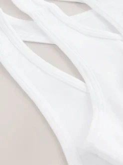White Racer Back Crop Tops 3 Pack (5-16yrs)