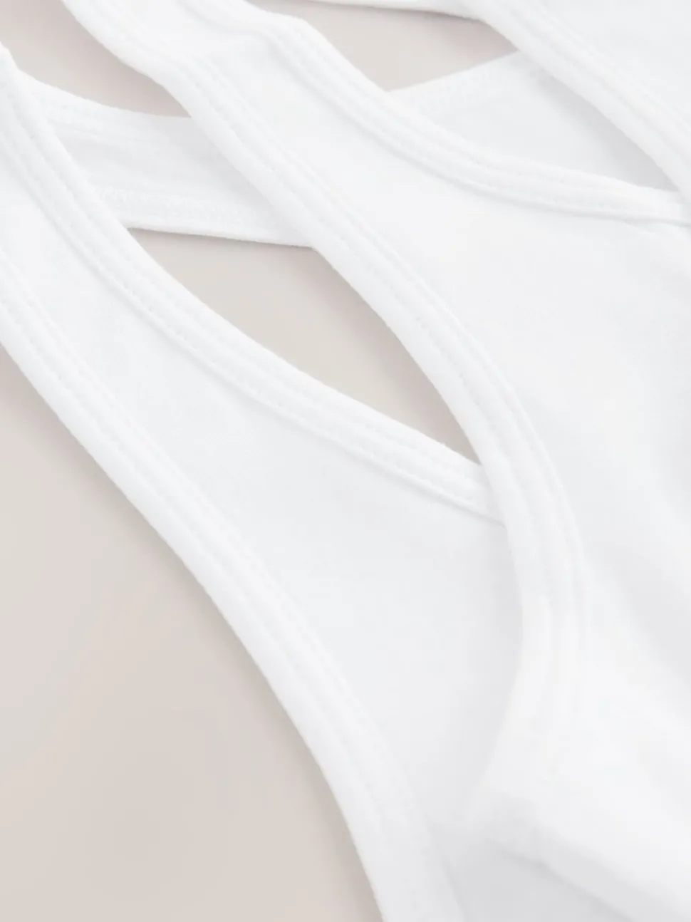 White Racer Back Crop Tops 3 Pack (5-16yrs)