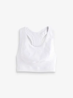 White Racer Sports Bra (7-16yrs)
