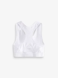 White Racer Sports Bra (7-16yrs)