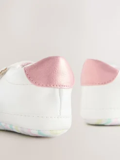 White Rainbow Baby Touch Fasten Trainers (0-24mths)