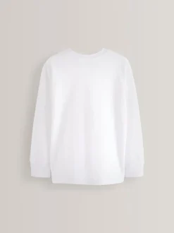 White Regular Fit Long Sleeve Cosy T-Shirt (3-16yrs)