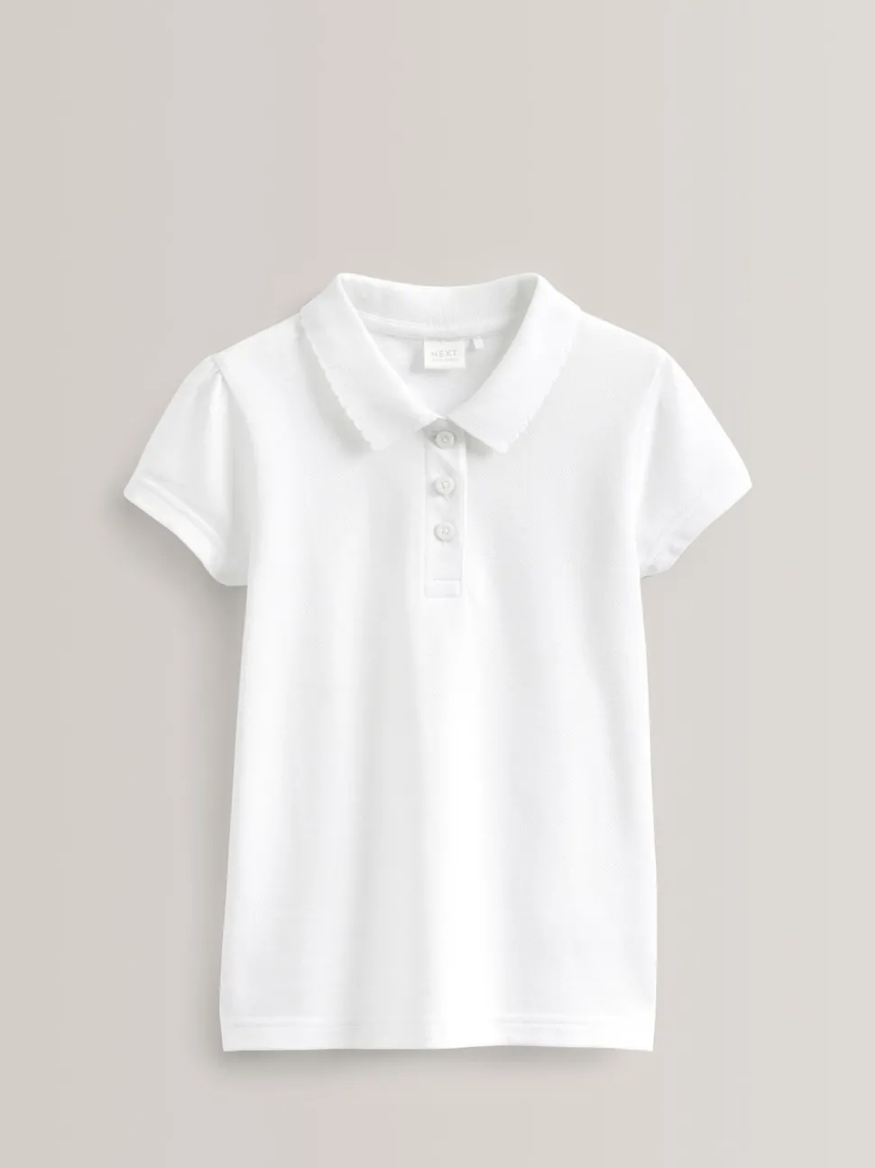 White Regular Fit 5 Pack 100% Cotton Short Sleeve Polo Shirts (3-16yrs)